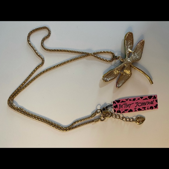 Betsy Johnson Dragon Fly Necklace! - Picture 2 of 3